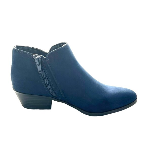 Style & Co WILEYY Women's Booties Heel Ankle Boots Navy Size 5.5 - Picture 2 of 6